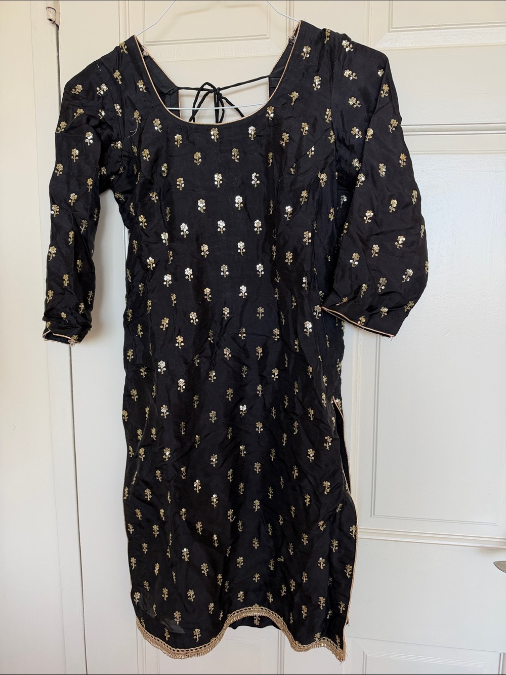 Black gold kameez kurta